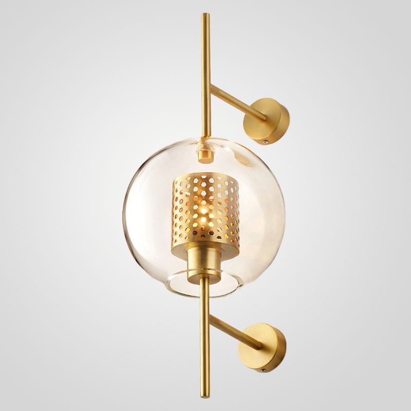 Бра CATCH WALL ball L58 brass 25*25*58 см, 1*E27*60W, ImperiumLoft CATCHWALL01, Латунь