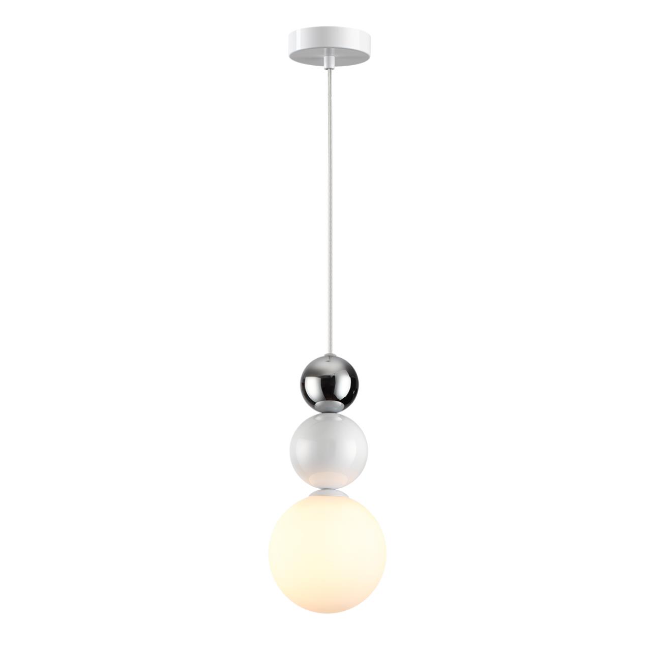 Подвесной светильник 12*120 см, 1*G9 Lumion BONBONES 6559/1 белый, хром
