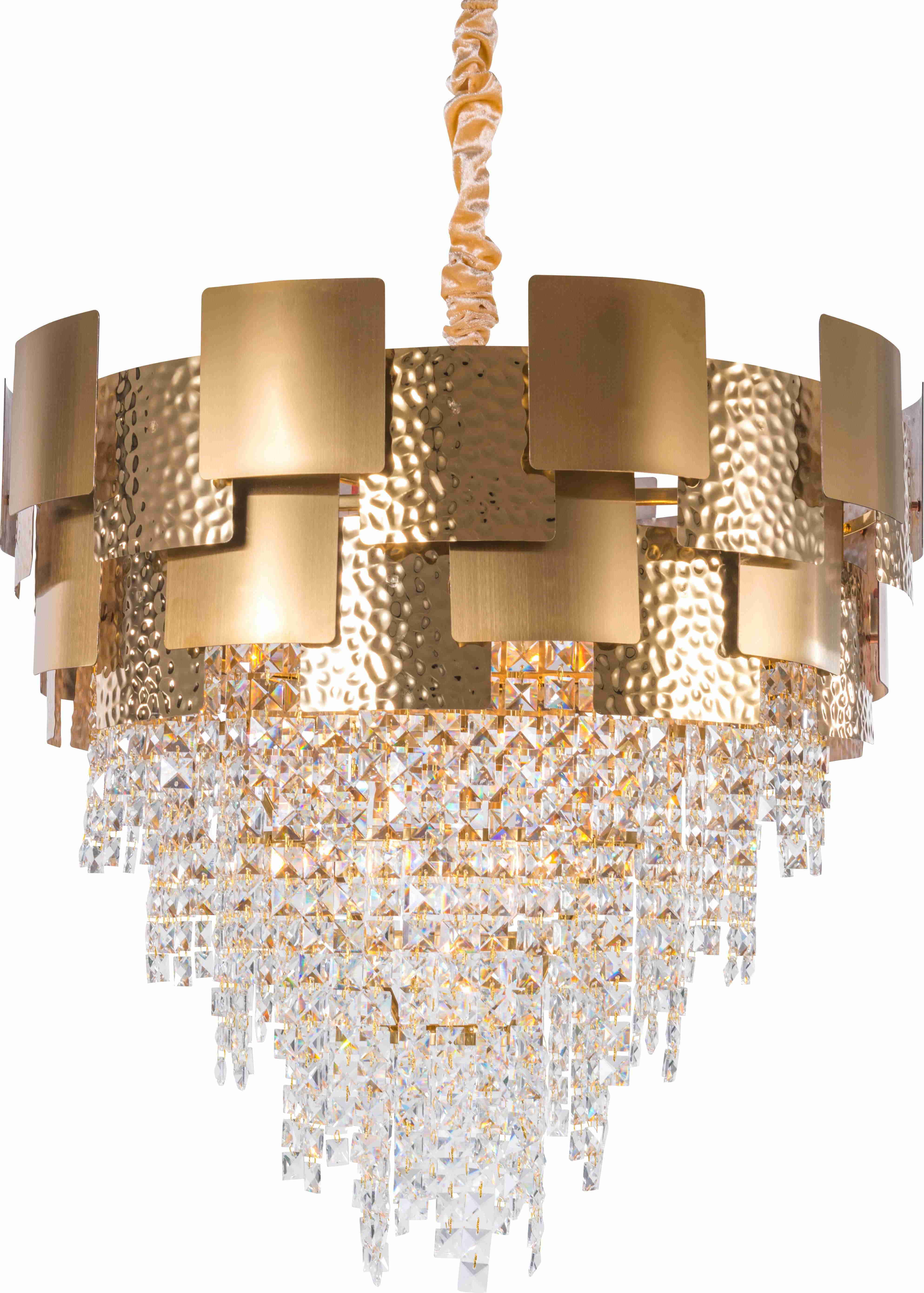 Люстра 600*510, 12*E14, 40W NewRgy Cristallo 2309P/12 PT BRS, Золото