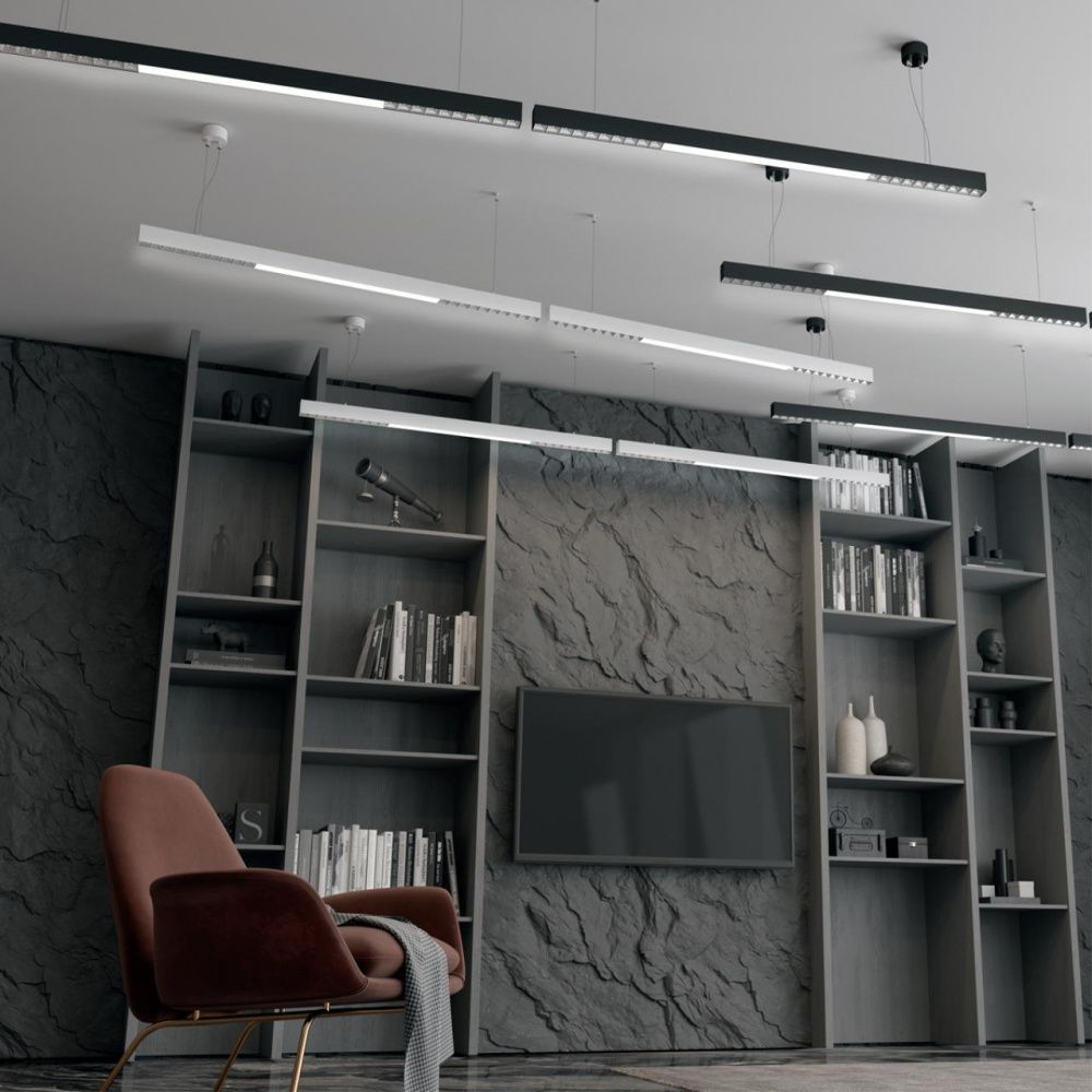 Светодиодный светильник 80 см, 30W, 4000K, Novotech Iter 358872, черный