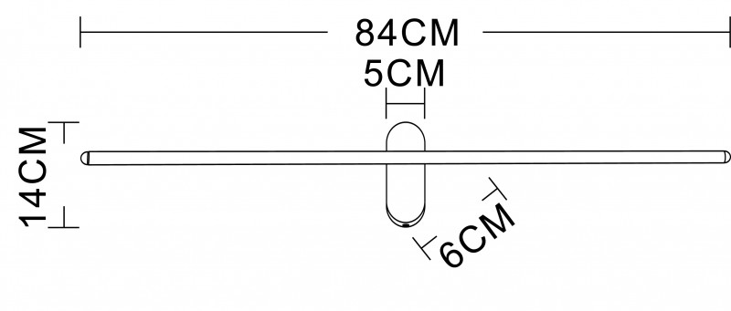 Бра 84 см, 9W, 4000K Arte Lamp PRIMA A2028AP-1GO золото