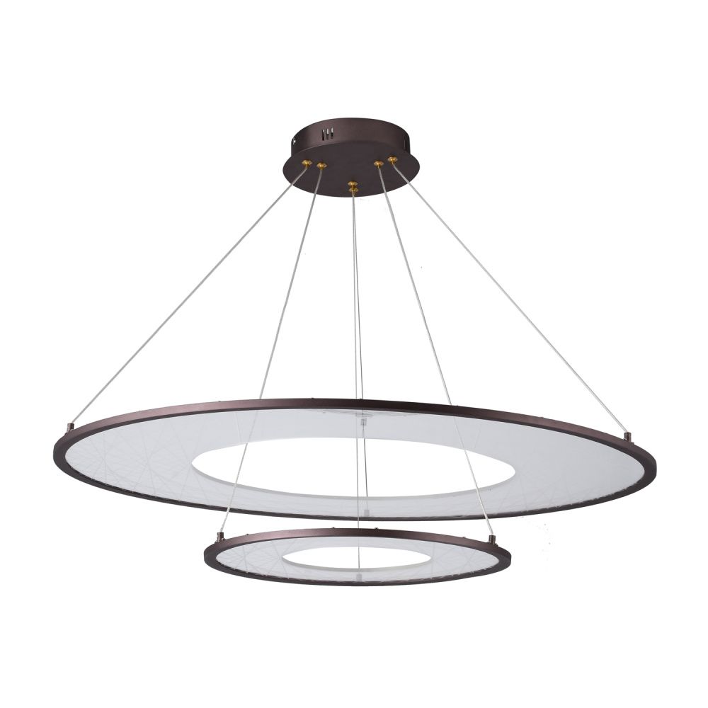 Люстра 75,4*75,4*150 см, 2*LED*47W, 3000K Gerhort G61315/2CF CL, Кофейный