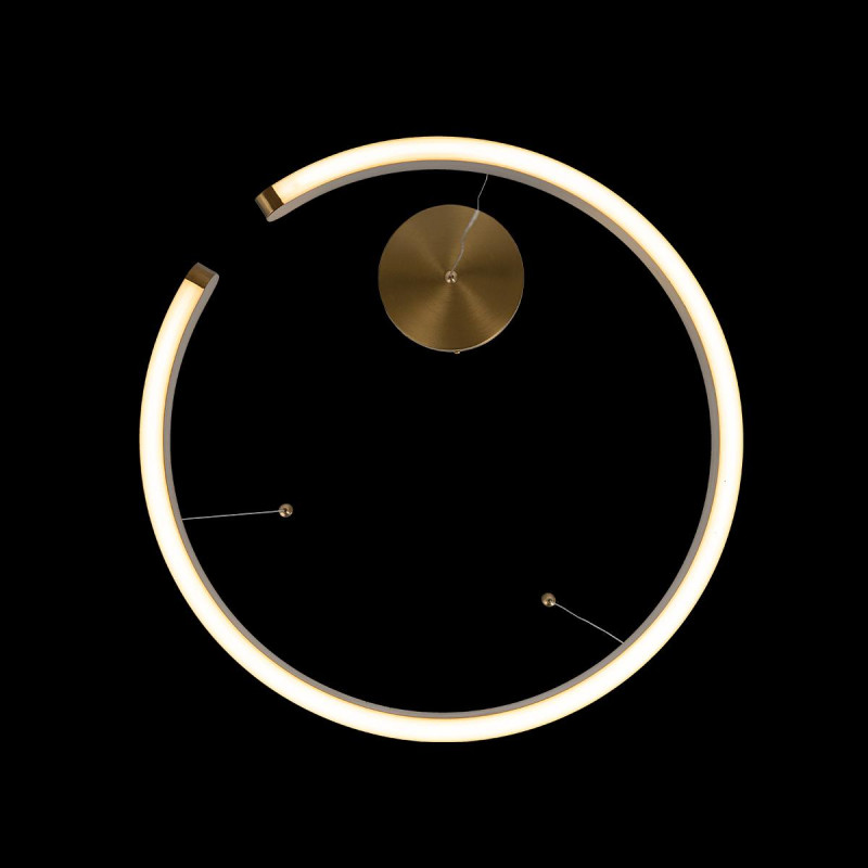 Подвесной светильник *80*15 см, 1*LED*36W, 3000K, Loft It Ring 10013L, Латунь