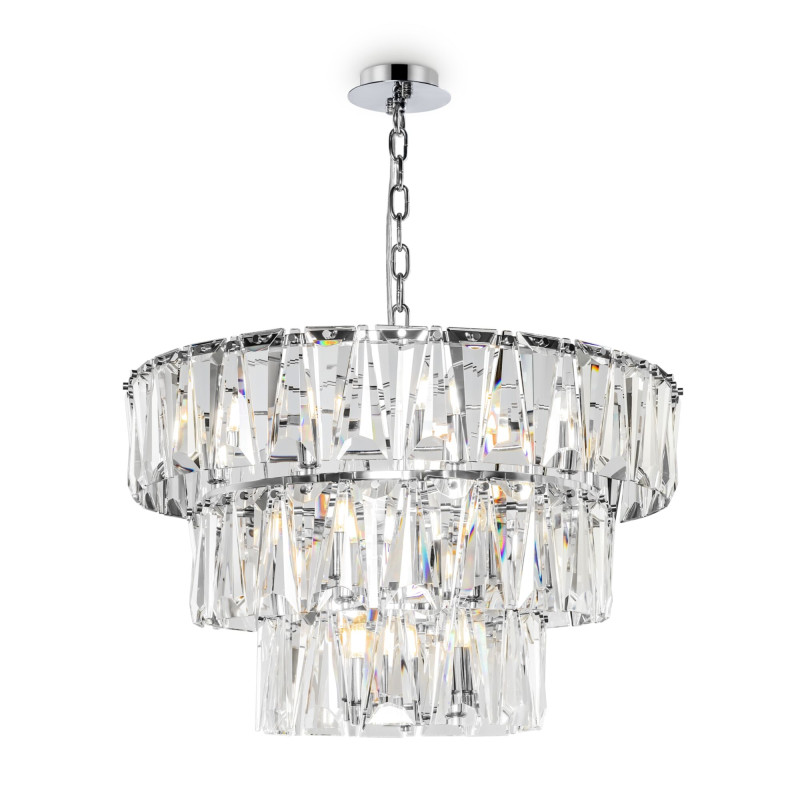 Подвесная люстра Maytoni Puntes MOD043PL-18CH, диаметр 77 см, хром