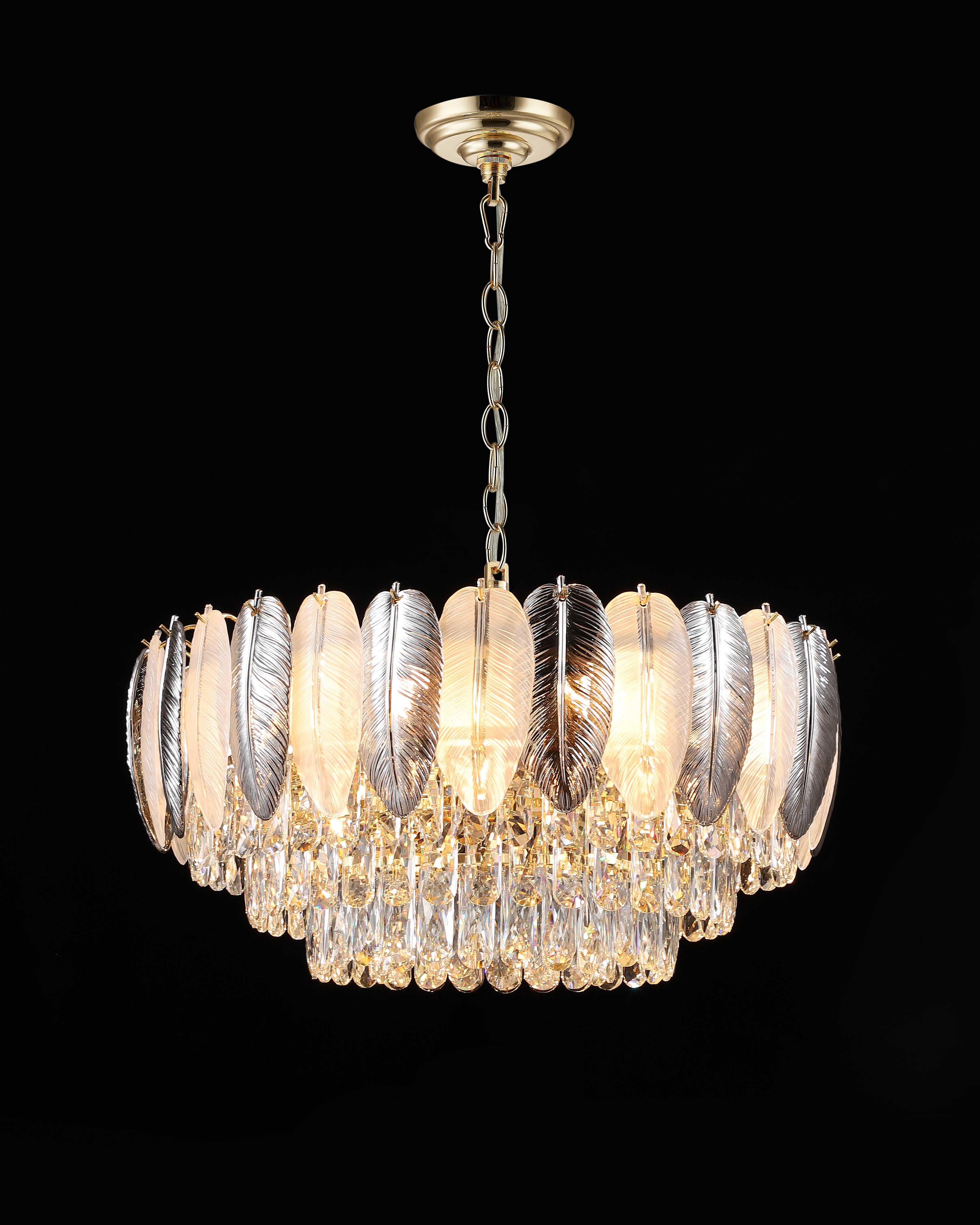 Люстра  600*350, 12*E14, 40W NewRgy Cristallo 17G-ф600*H300 H GOLD, Золото