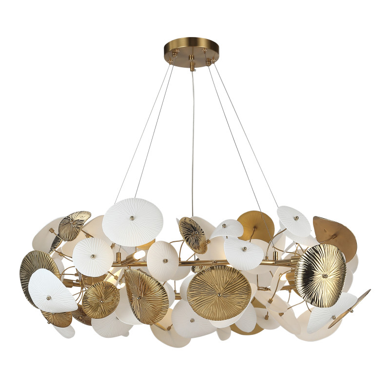 Светильник подвесной DAHLIA 10*G9 LED*5W 4000K ST LUCE SL1518.303.10 латунь