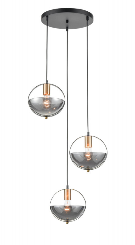 Подвесной светильник  35*142 см, 3*E27 черный, золото Vele Luce Broadway VL5362P13
