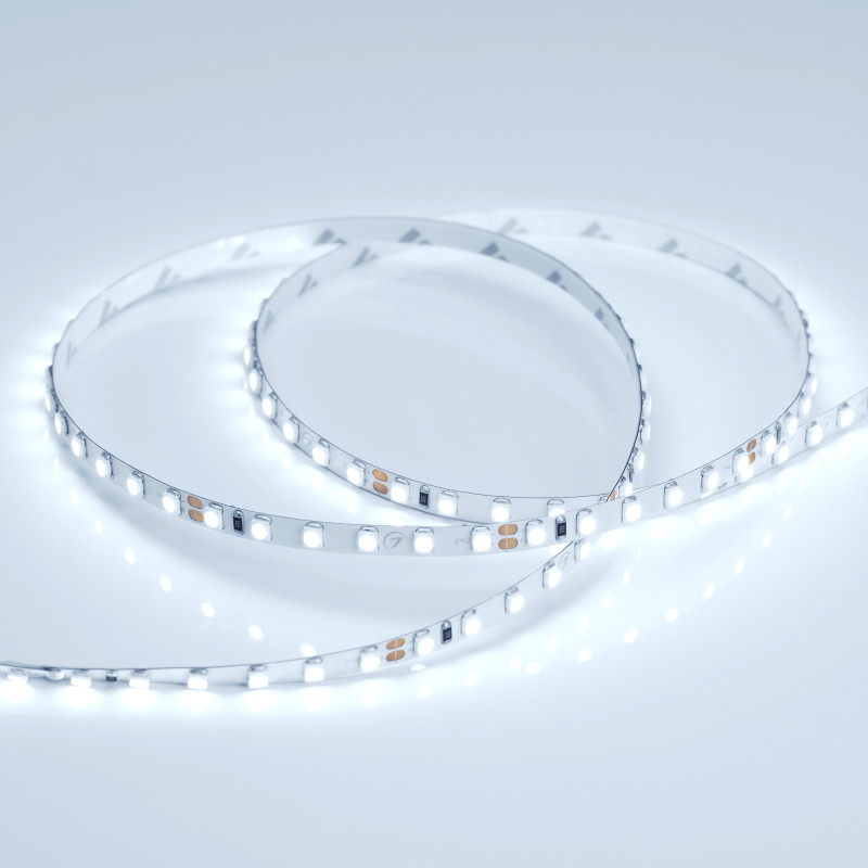 Лента RT 2-5000 24V Cool 15K 5mm 2x (3528, 600 LED, LUX) (Arlight, 9.6 Вт/м, IP20) 015661(B). Цена указана за 5 метров. Продается кратно 5 метрам.