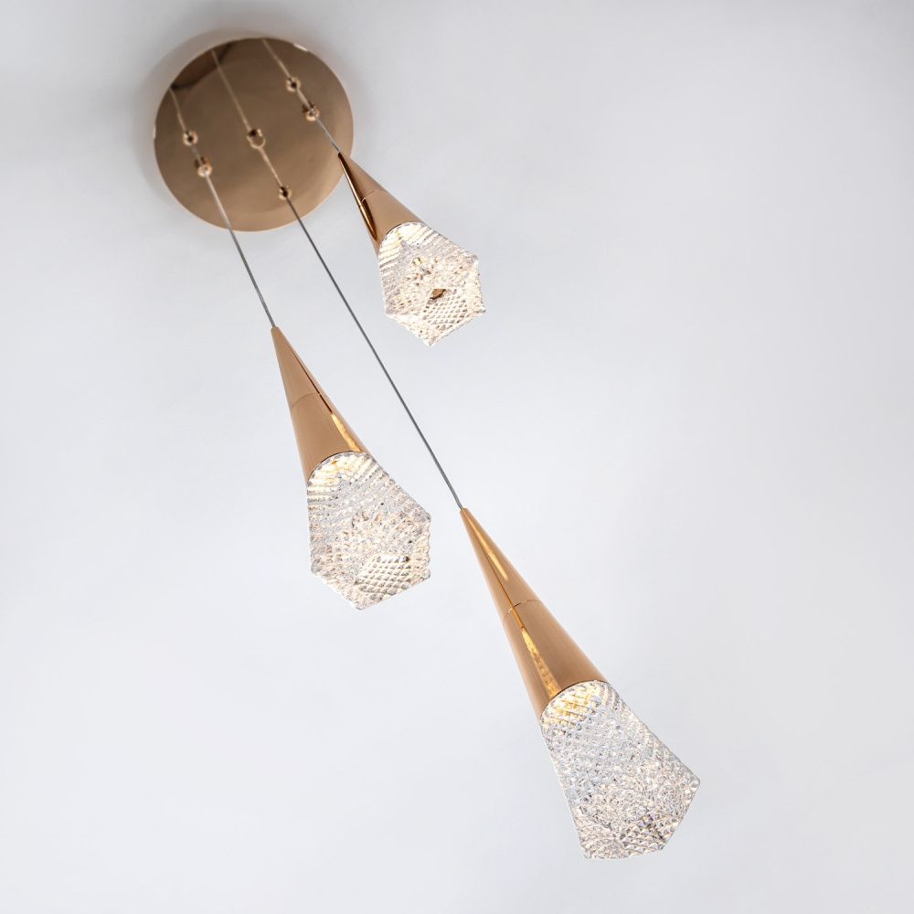 Подвесной светильник 21*21*90 см, LED 9W, 4000K, Золото MODELUX ML.3315.3