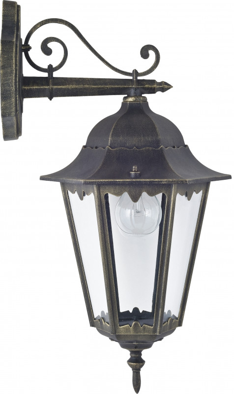 Уличный светильник Favourite London 1809-1W, D260*W190*H515, черный с золотой патиной