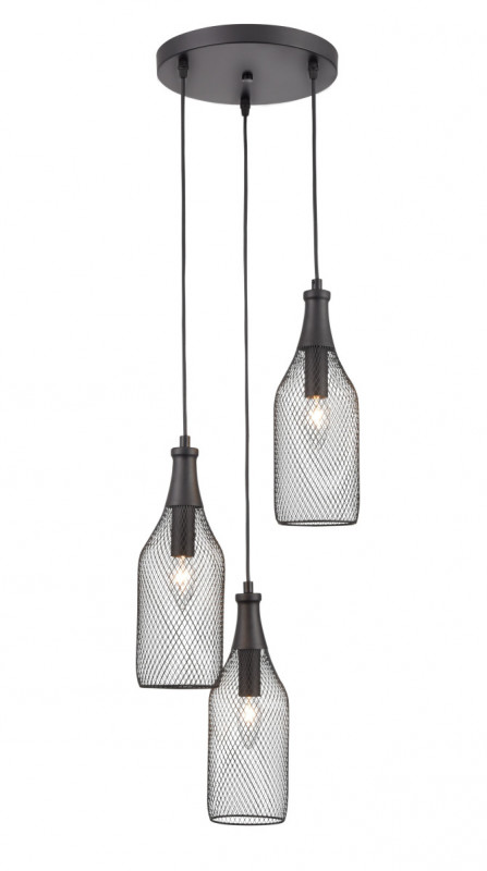 Подвесной светильник  33*188 см, 3*E14 черный Vele Luce Maestro VL6512P03