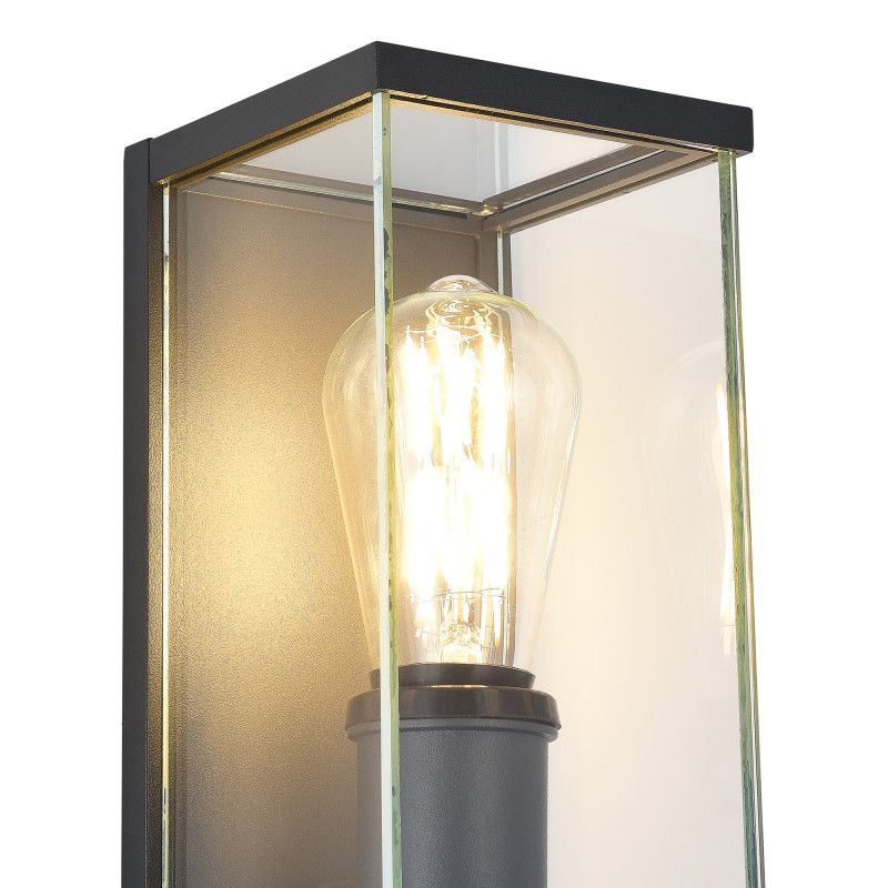 Светильник настенный 13*12*25 см, 1*E27*15W, ST-Luce Gross SL9019.701.01, серый