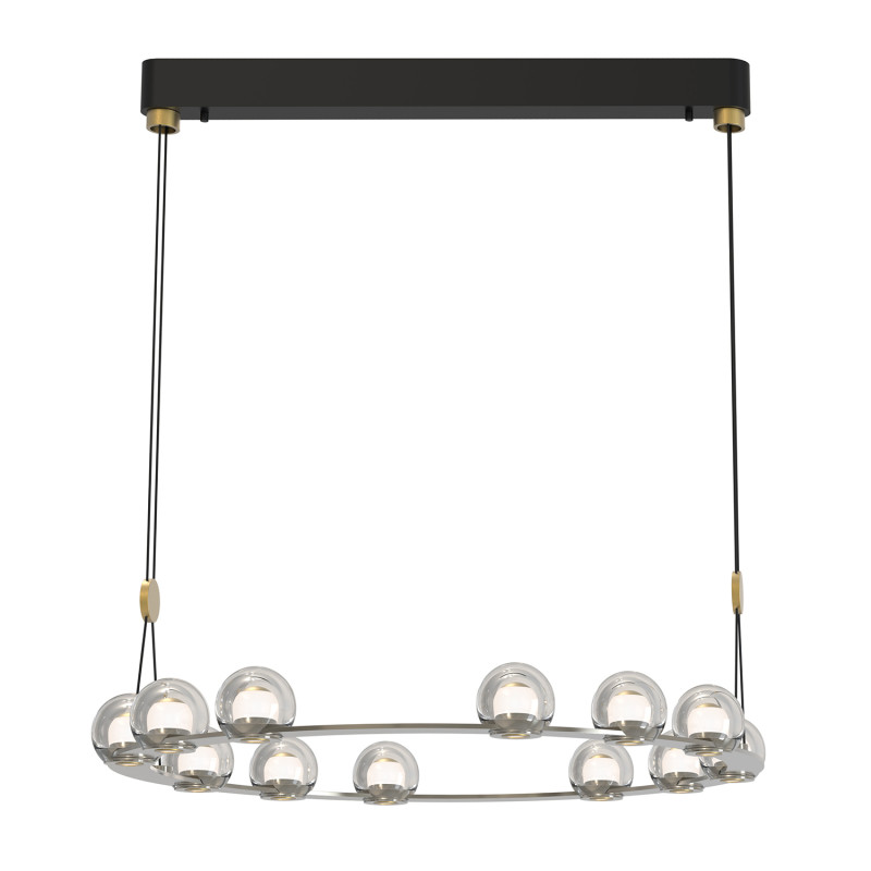 Подвесная люстра 82*157,5 см, 12*LED, 86.4W, 4000К, Favourite Rosio 4291-12P черный