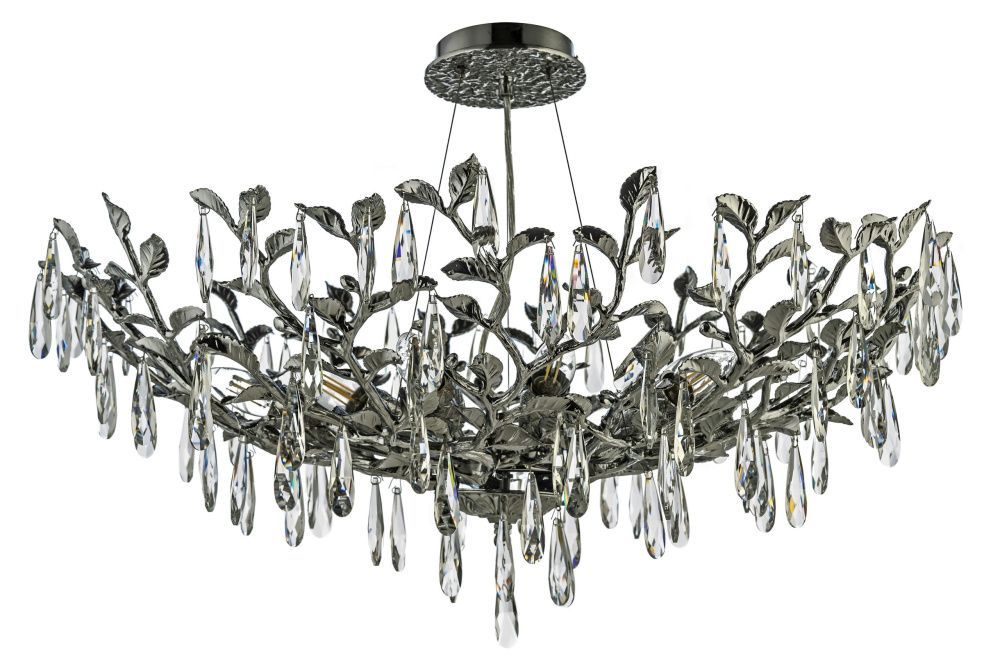 Люстра подвесная *80*53 см, 10*E14*40W, Dio D`arte Acerra Acerra E 1.5.80.100 N, Никель