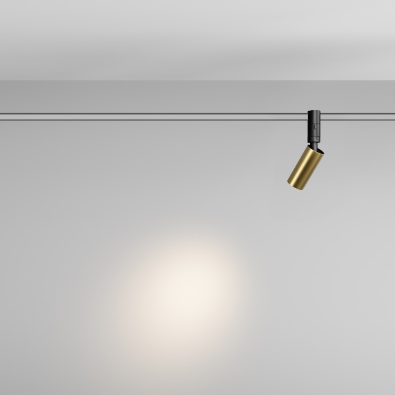 Трековый магнитный светильник 4 см, 5W, 3000K, Maytoni Focus Led TR201-1-5W3K-M-BBS, латунь