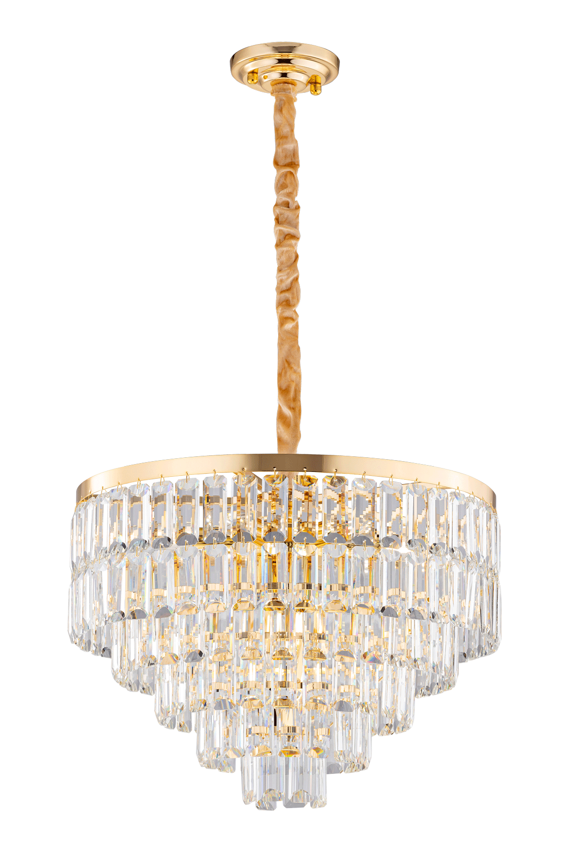 Люстра 500*400, 10*E14, 40W NewRgy Cristallo 2752E/10A GOLD+CLEAR, Золото+прозрачный