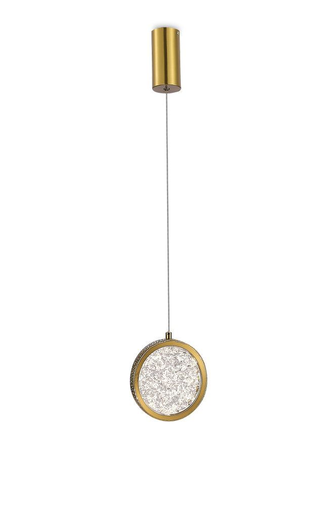 Люстра Ø150 x H1300, мм, 9W 4000K, BRASS(Латунь) NewRgy D2061-DW-150 BRASS