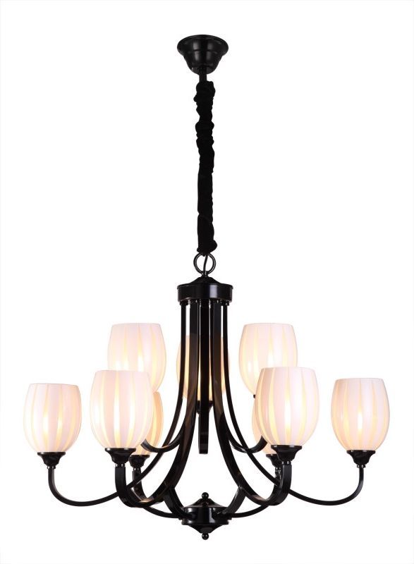 Люстра 800*630-1200, 9*E14, 40W Sfera Sveta Модерн 2141/6+3 BLACK, Черный