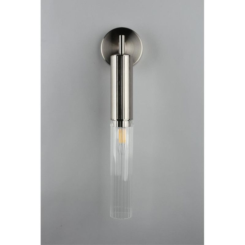 Бра 10*10*43 см, 1*E14, 40W, Aployt KASIA APL.327.21.01, никель