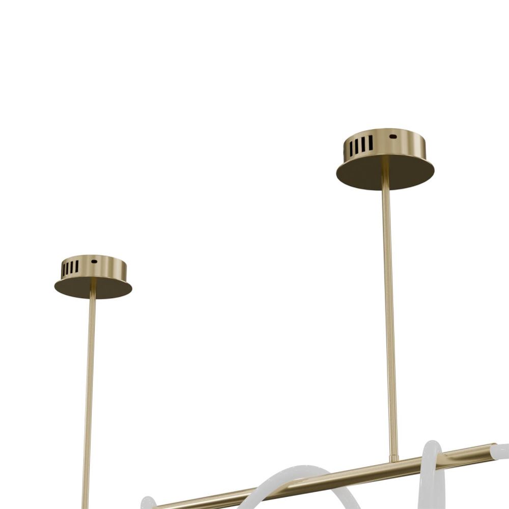 Подвесная люстра 110*50-85 см, 1*LED*52W, 3000-6000K, Lightera Nyasa LE117L-110GA WIFI, Латунь