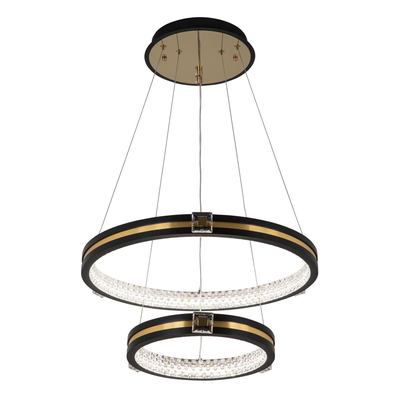Подвесной светильник 52*52*140 см, LED 75W, 3000 / 6000K, Черный, Латунь LED4U L77084-2
