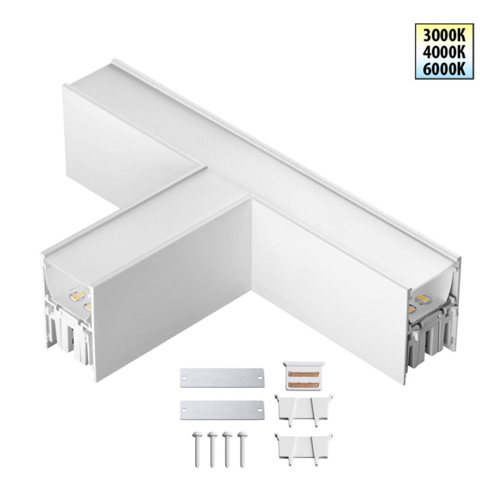 Светильник соединитель «Т»  *14*6- см, 1*LED*12W, 3000/4000/6000K, Novotech Fatto Over 359610, белый, с переключателем цветовой температуры