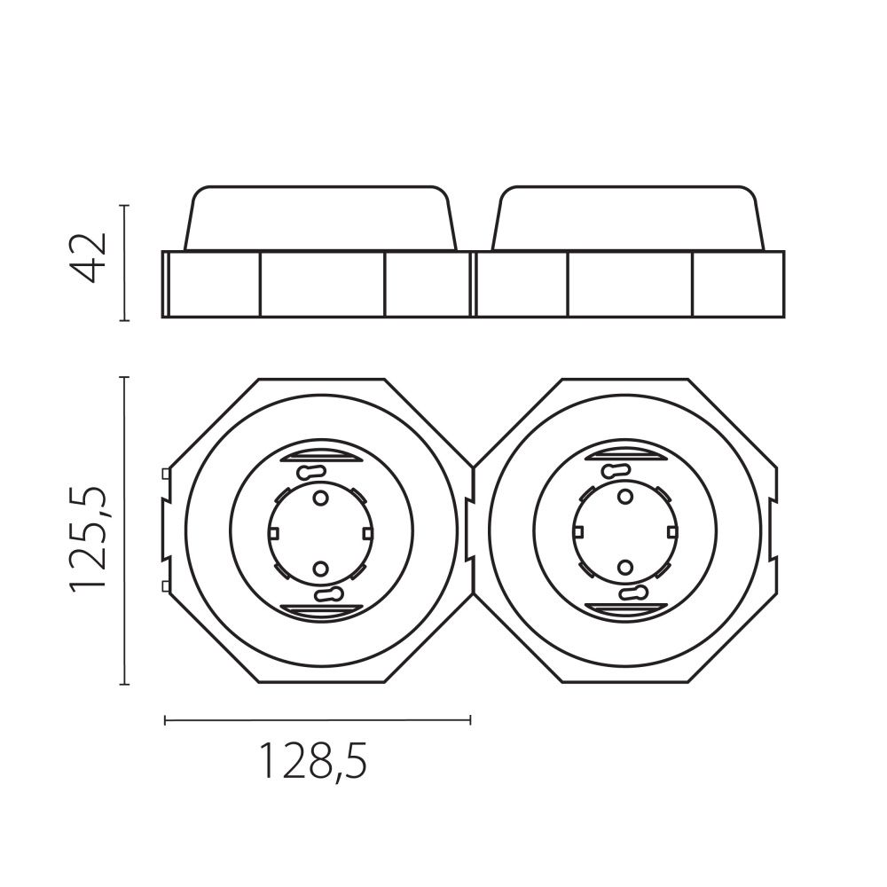 Рамка (светильник) скрытого монтажа светильников GX53 в натяжной потолок Tensio Lightstar 212000