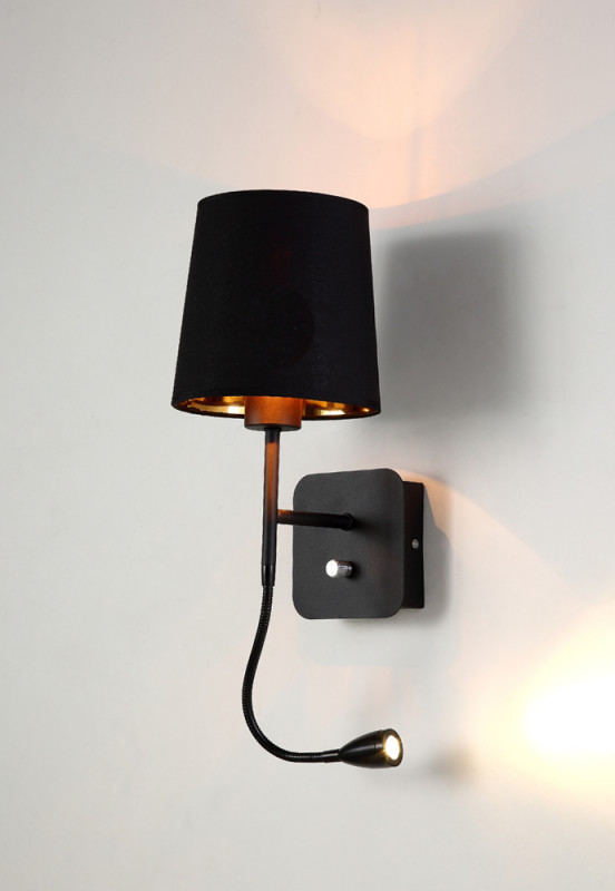 Бра 16*20 см, Crystal Lux PABLO AP2 BLACK/BLACK-GOLD черный