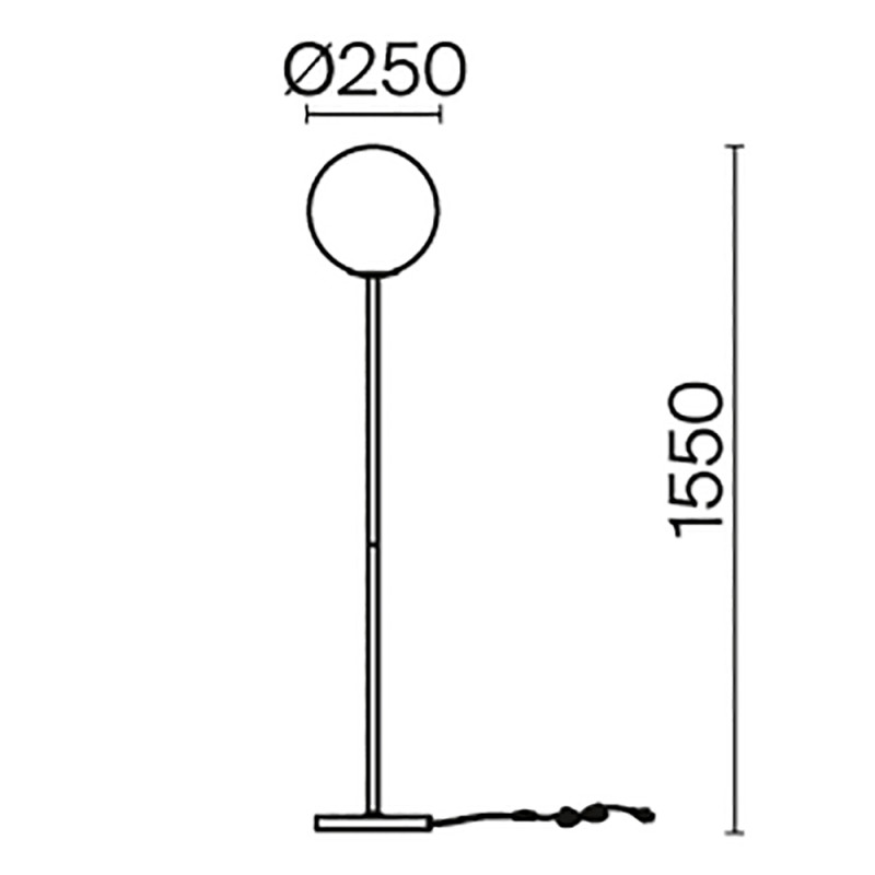 Торшер155 см, Maytoni Ring MOD013FL-01BS, латунь