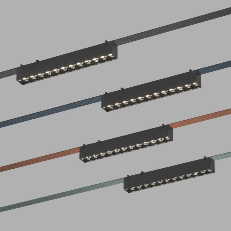 Светильник на шине 32,3*4*4,5 см, LED * 12W, 4000K, Denkirs Belty Grill DK5570-BK, черный