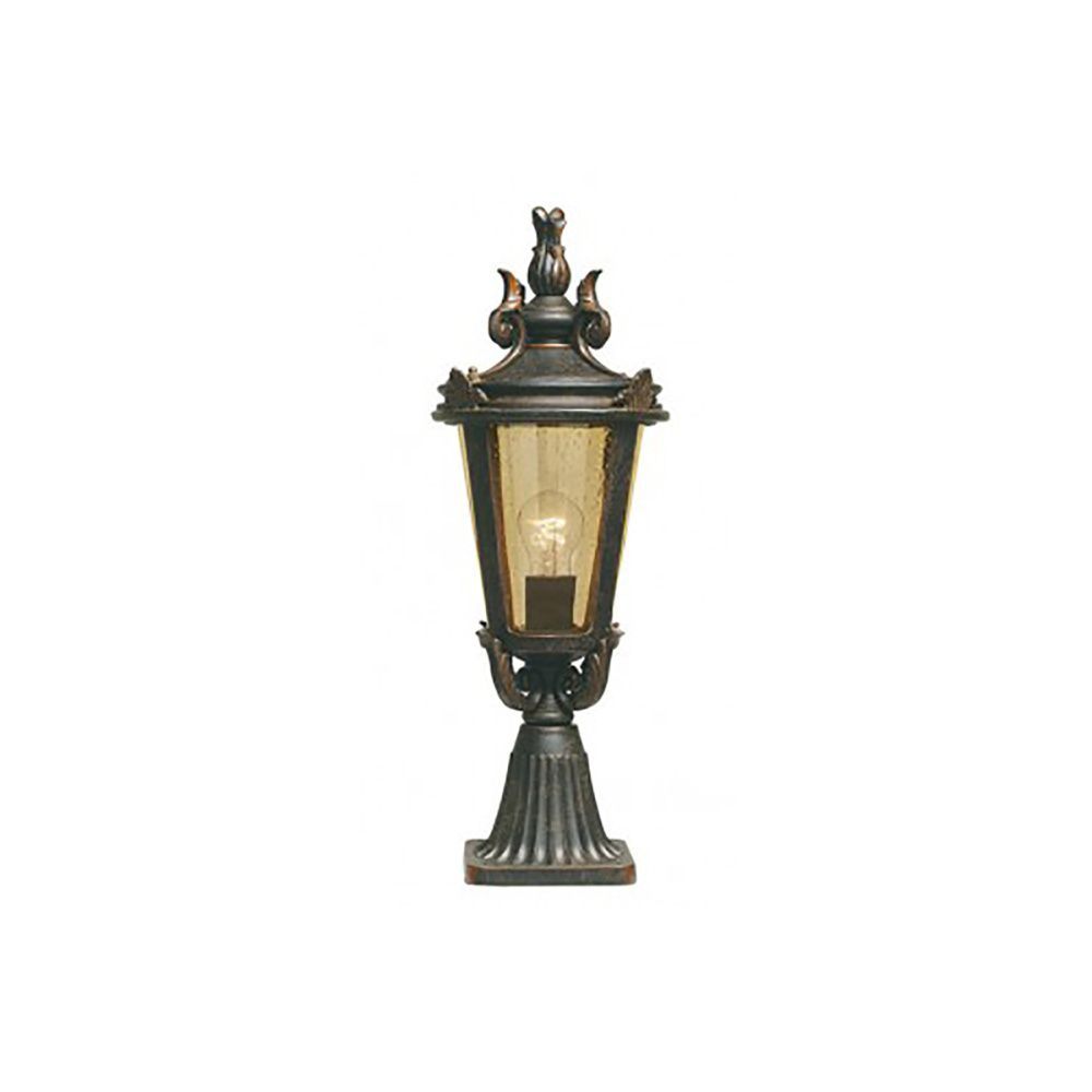 Фонар-пьедестал *23*56 см, E27*100W, Natural Concepts Elstead Lighting Baltimore OV3-IVORY-GOLD, дерево секвойя, ржавого железа