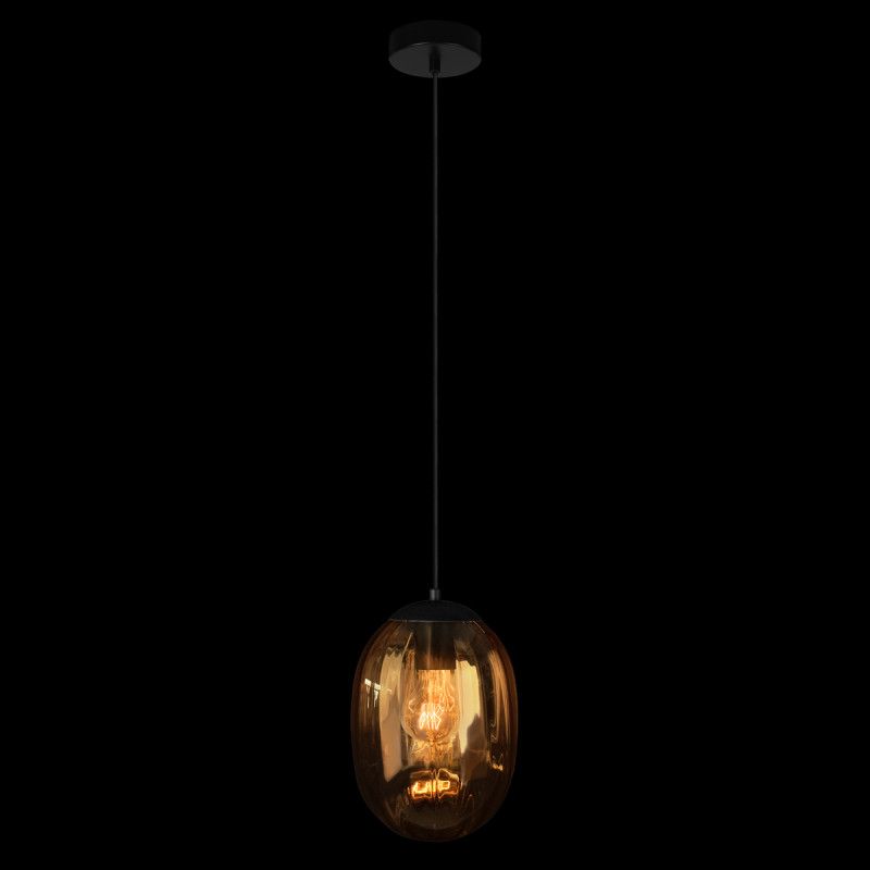 Подвесной светильник *18*-27,5 см, 1*E27*40W, LOFT IT Bubble 10427 Amber, черный