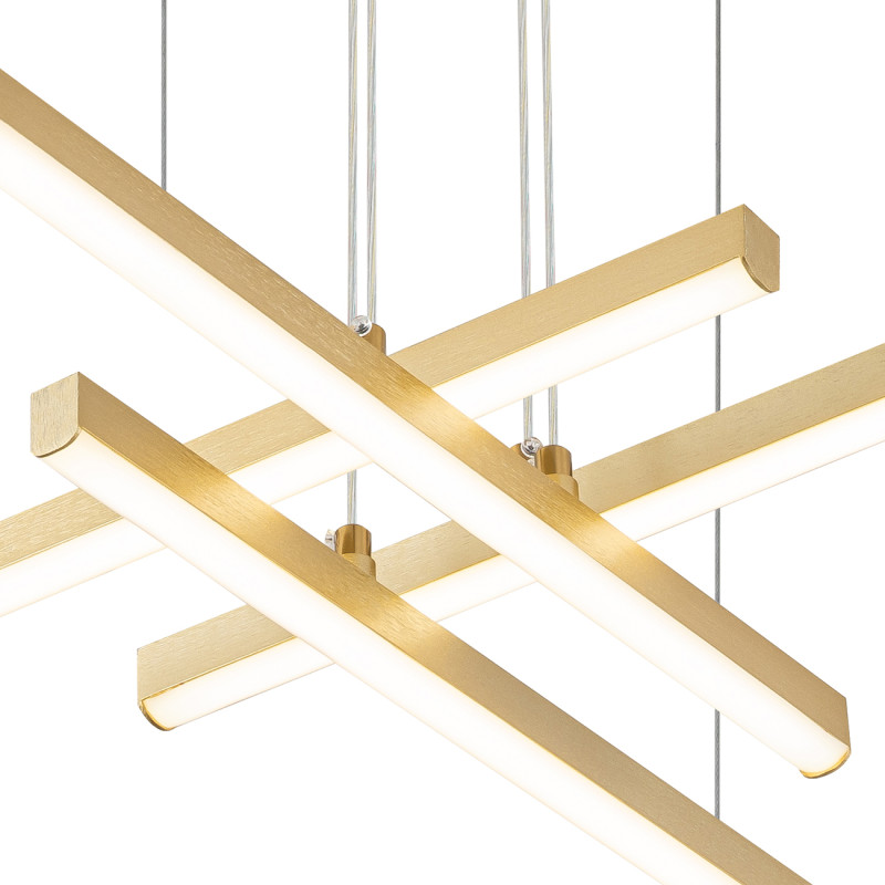 Подвесная люстра 60 см, 44W, 3000-6500K, Indigo Paralleli V000086L, золото, 14017/4P Gold