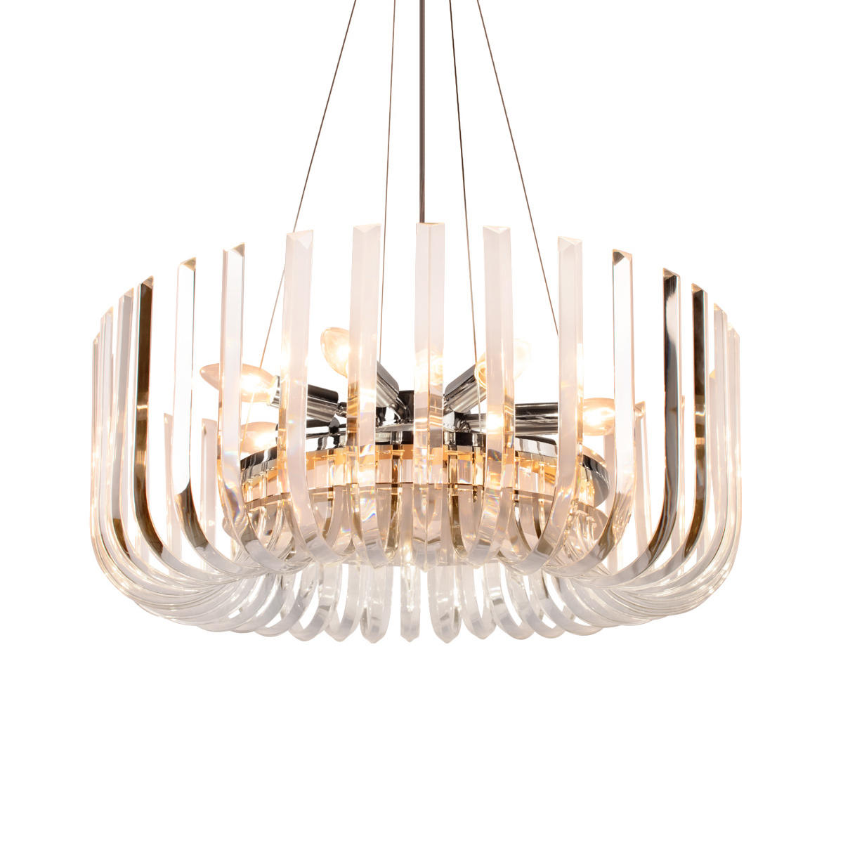 Подвесной светильник 60*25 см, 8*E14 LOFT IT Dakota никель 10300/600 Nickel