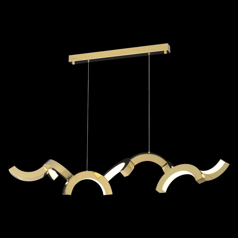 Светильник подвесной 128*30,5*23,5-227,5 см, *LED*100W, 3000K, Crystal Lux Hatt HATT SP100W LED, Золото