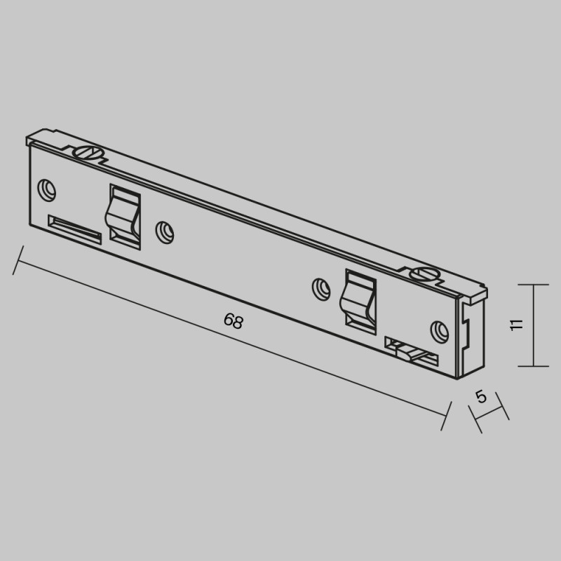 Коннектор питания прямой Maytoni Levity TRA184IPC-1B