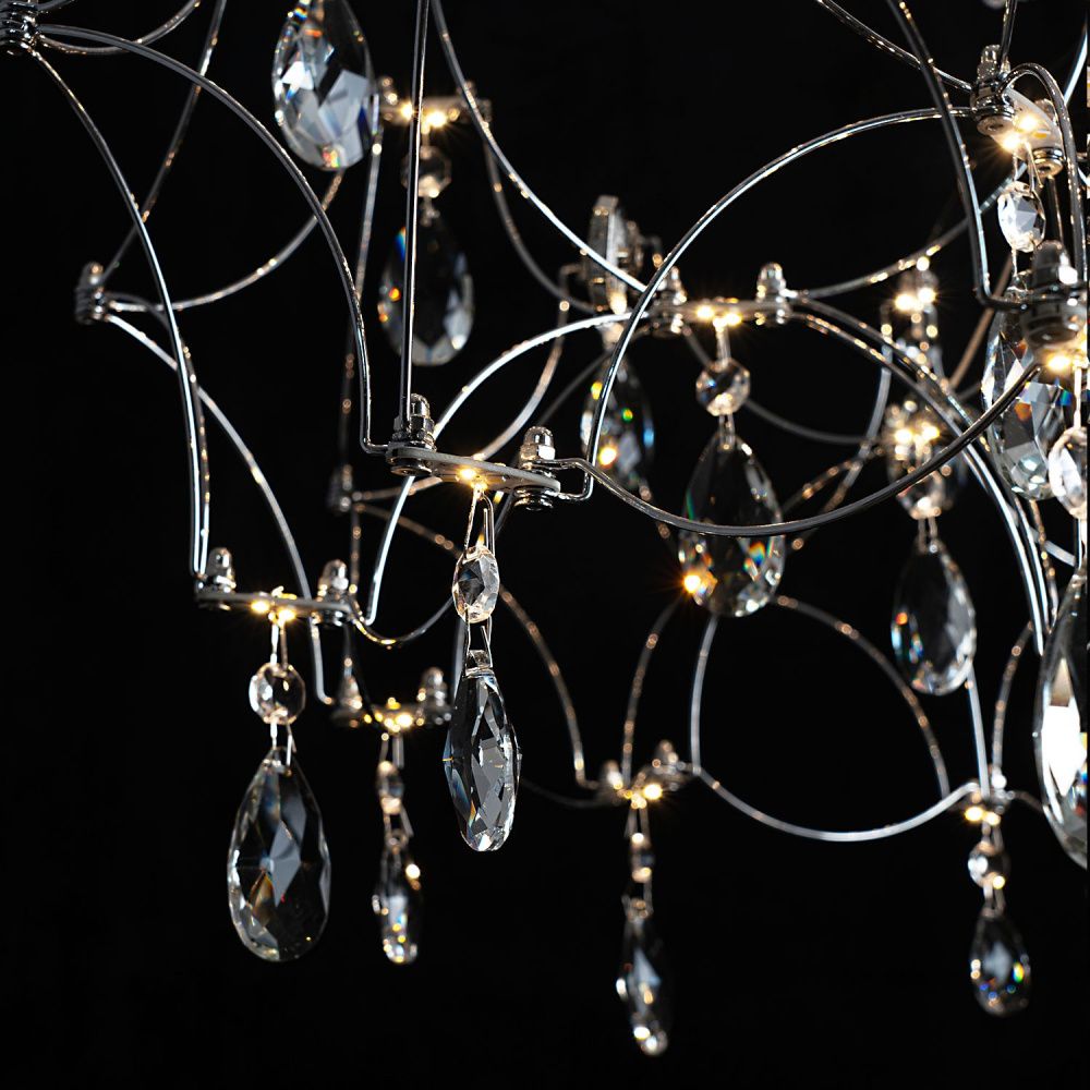 Люстра **-60 см, *LED*30W, 3000-6000K, Modelux  ML.7815.600P  CH, Хром