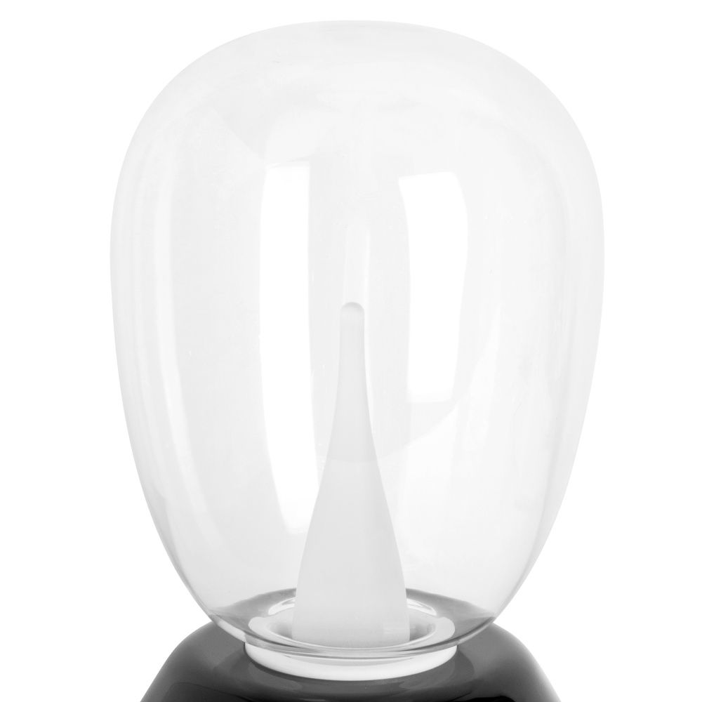 Настольная лампа диммируемая 10W 3000K прозрачный/черный Uovo III Lightstar 807907