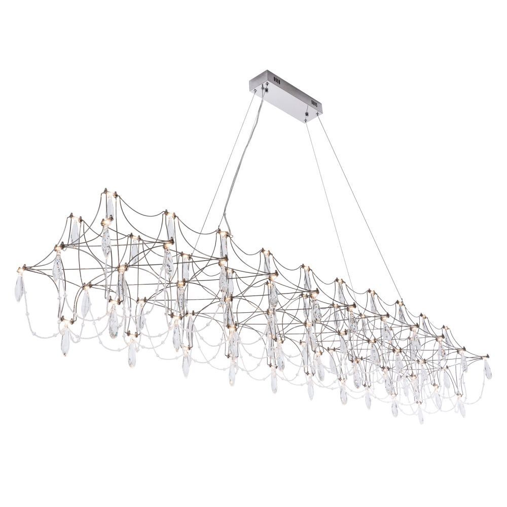 Люстра 200*43*40 см, LED*73W, 3000-6000K, Modelux  ML.5603.2000P CH, Хром