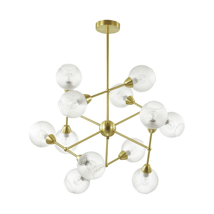 Подвесная люстра Lumion Everly 3752/12C золото, диаметр 72.5 см
