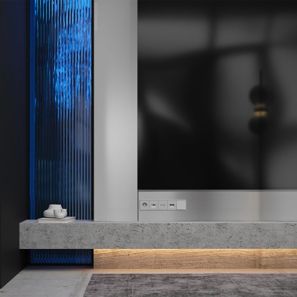 Накладка для розетки с заземлением, S70, серый Voltum VLS000616