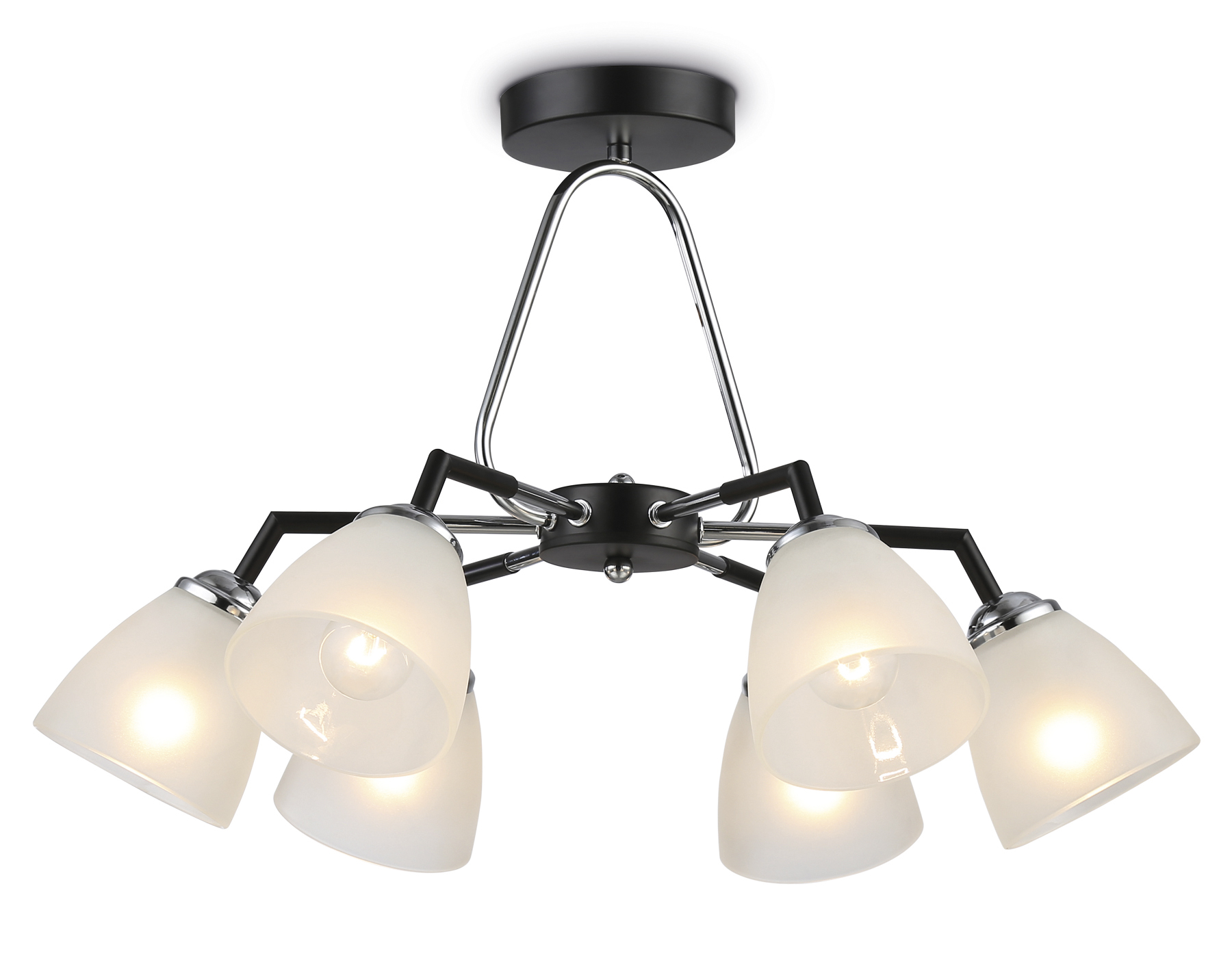 Светильник подвесной 59*38 см, E27 W, К, черный, хром Ambrella Traditional Modern TR303294
