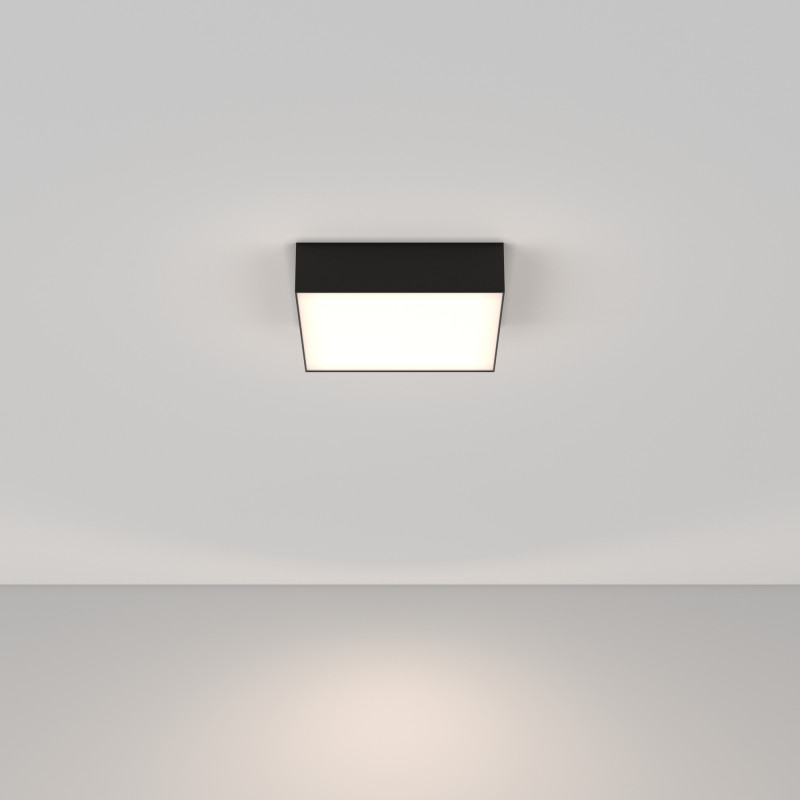 Потолочный светильник 22*22*6 см, LED 24W 4000K Maytoni Technical Zon C032CL-24W4K-SQ-B черный