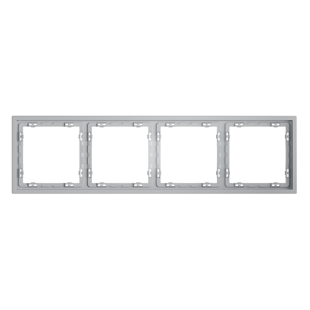 Рамка пластиковая S70 на 4 поста, серый Voltum VLS100416