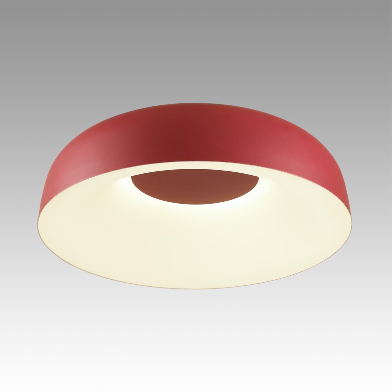 Потолочный светильник *48*14 см, LED 1*65W, 4000 К, Sonex Confy 7691/65L, белый/красный