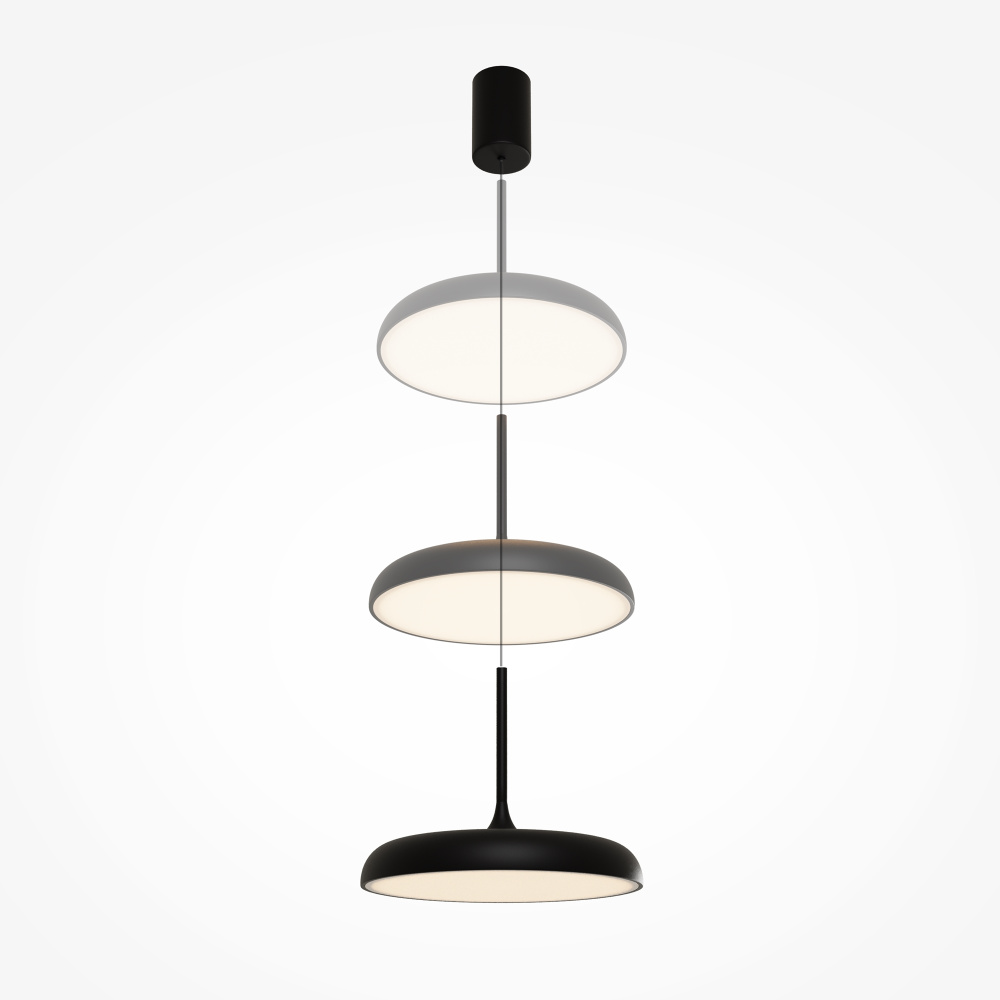 Подвесной светильник 40*48-200 см, *LED*39W, 3000K, Maytoni Gerhard MOD189PL-L39B3K, Черный