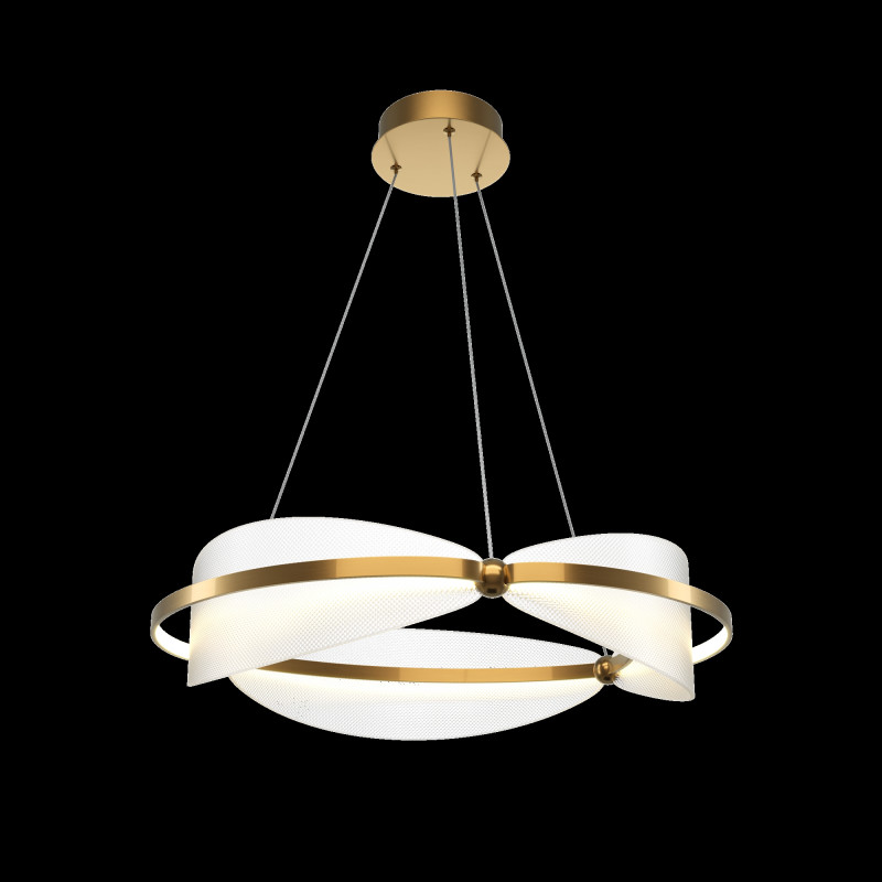 Подвесная люстра 60*60*318 см, LED, 45W, 3000К, Maytoni Breeze MOD281PL-L45BS3K латунный