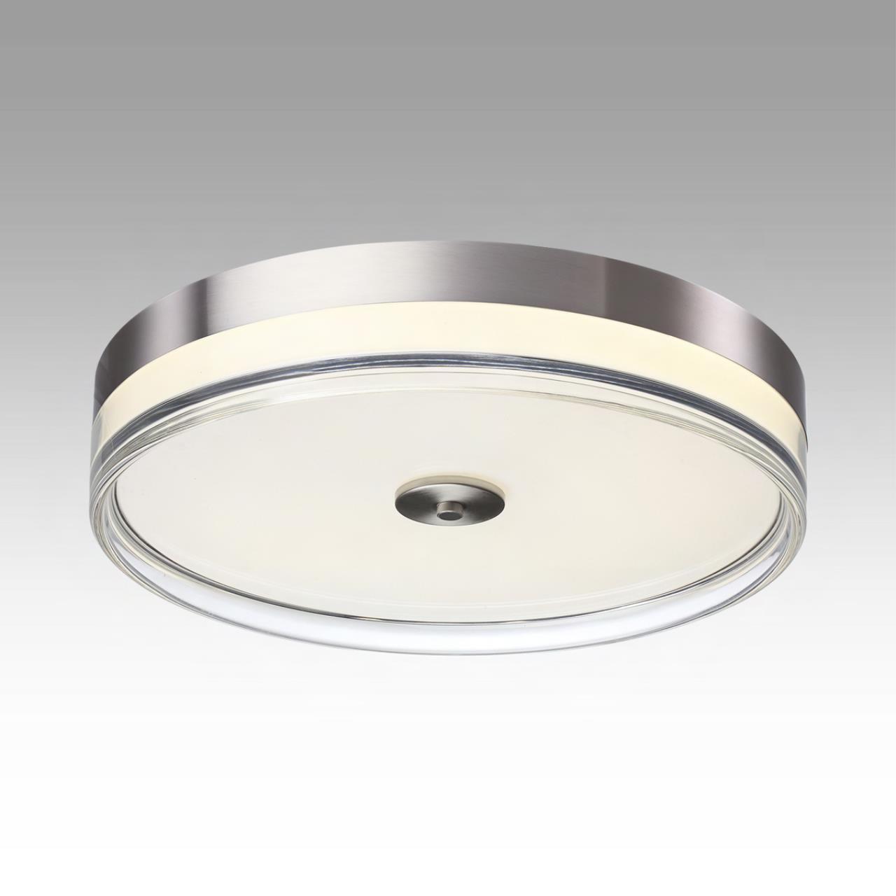 Настенно-потолочный светильник 40*6 см, LED 76W 4000K Sonex Infinita 7728/76L серебро/прозрачный