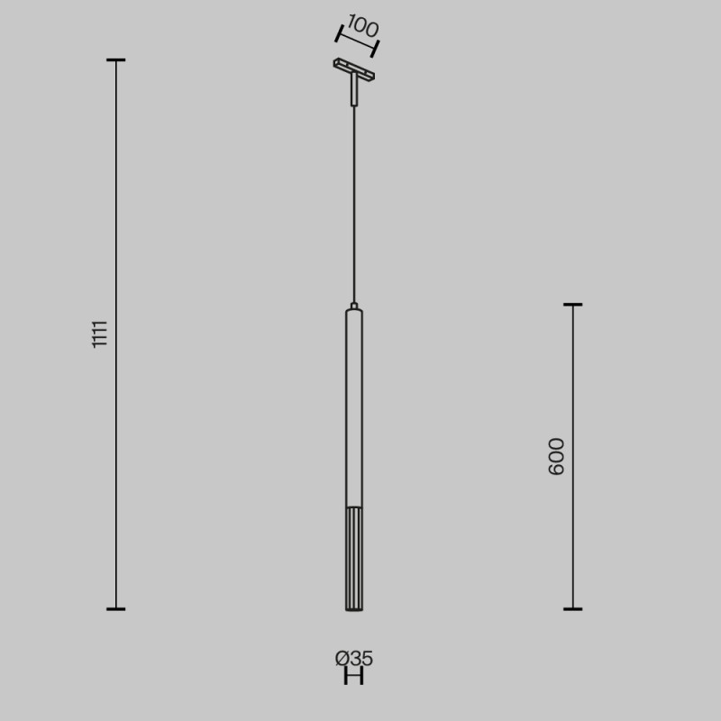 Светильник на шине 3,5*3,5*111,1 см, LED, 5W, 3000-6000К, Maytoni Technical FOCUS LED TR179-1-5WTW-M-B черный