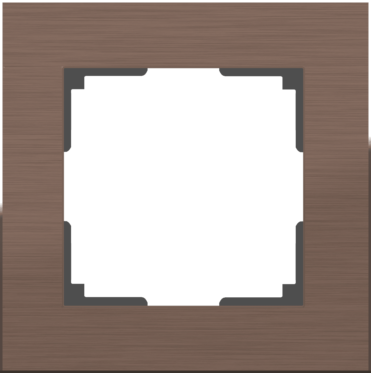 WL11-Frame-01 / Рамка на 1 пост (коричневый алюминий), 4690389073687